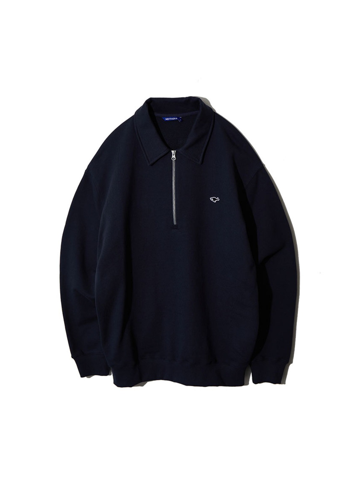 Half Zip-Up Sweatshirt (Navy)