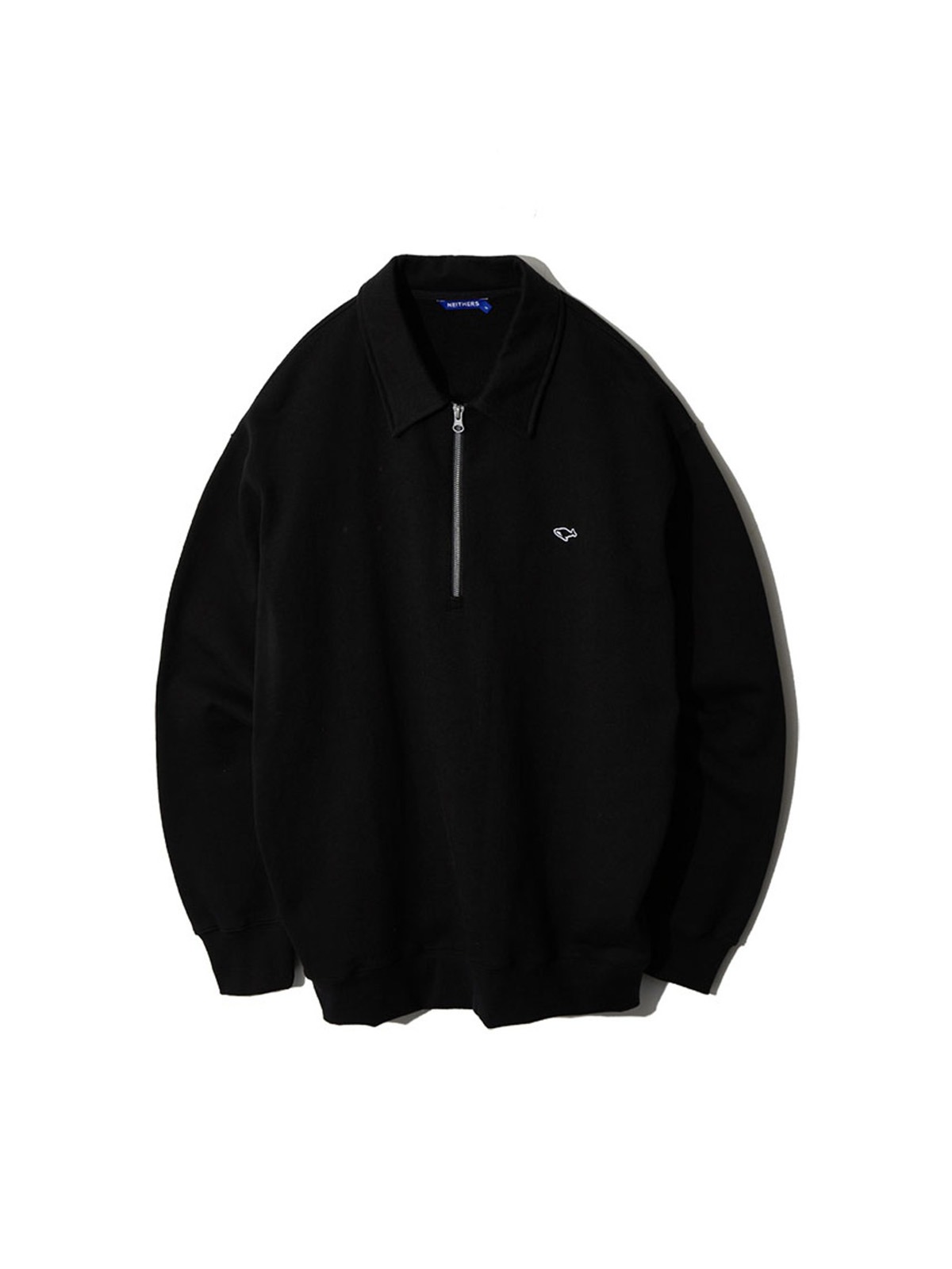 Half Zip-Up Sweatshirt (Black)